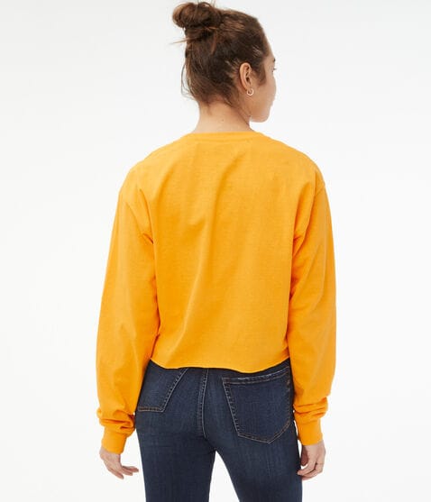 Long Sleeve David Bowie Cropped Graphic Tee Long Sleeve David Bowie Cropped Graphic Tee