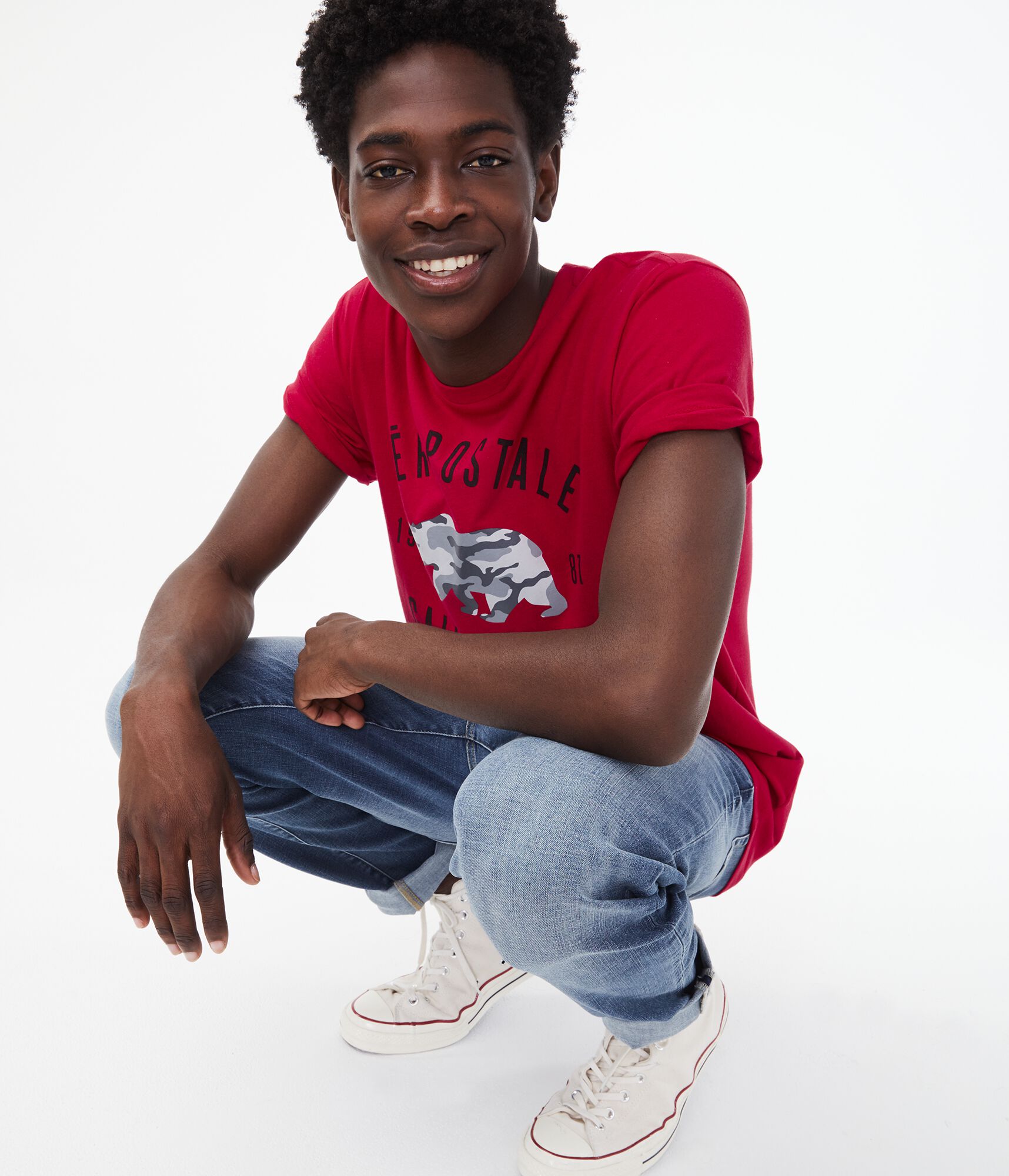 Aero Cali Camo Bear Graphic Tee