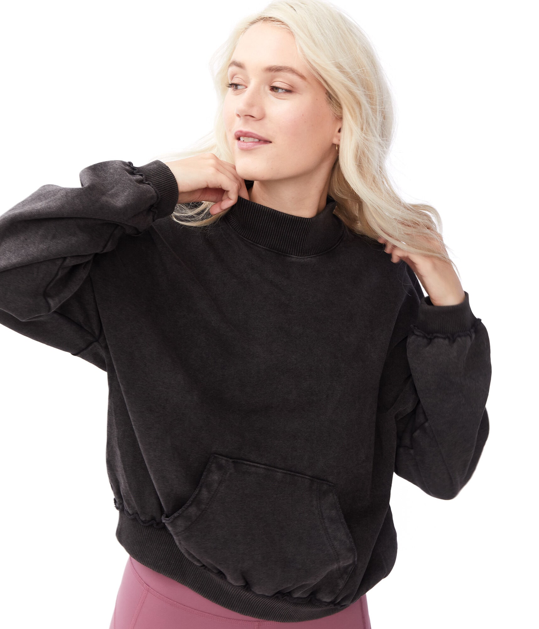 Download Oversized Mock-Neck Sweatshirt