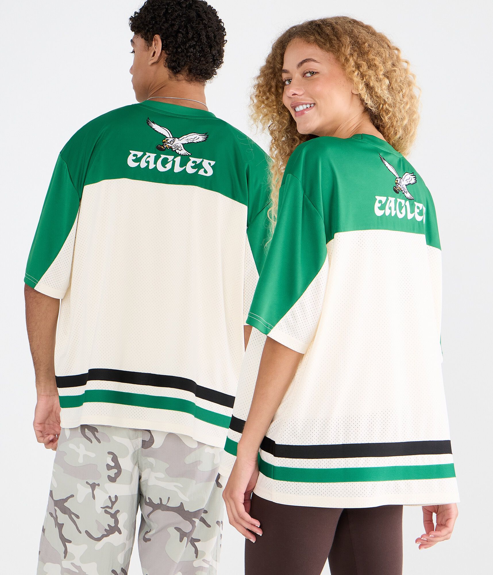 Philadelphia Eagles Colorblock Mesh Top