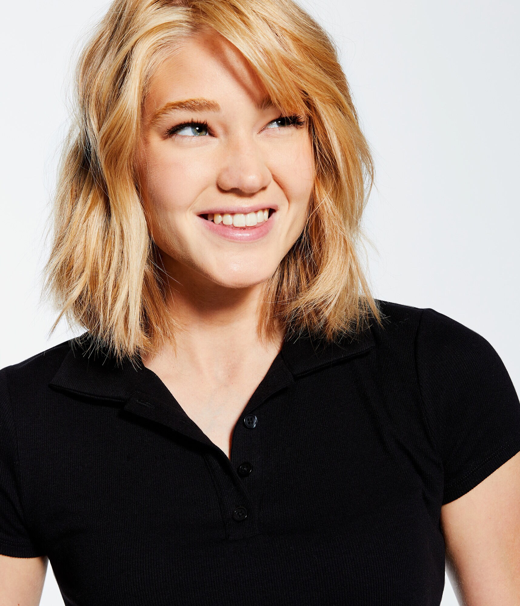 Micro Cropped Polo Tee