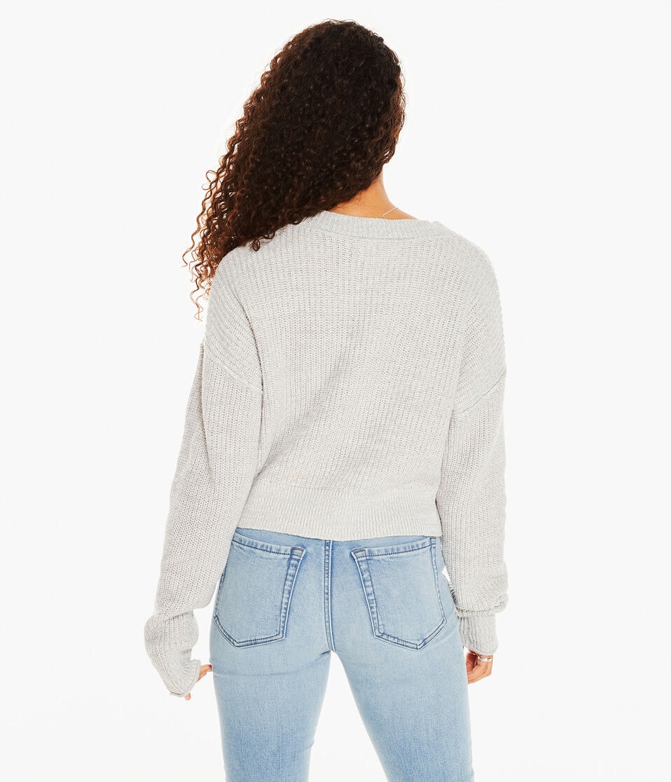 Ribbed V-Neck Sweater