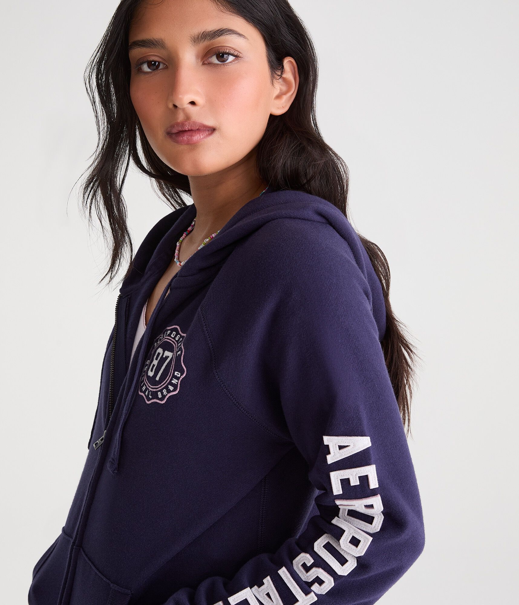 Aeropostale 87 Crest Full-Zip Hoodie