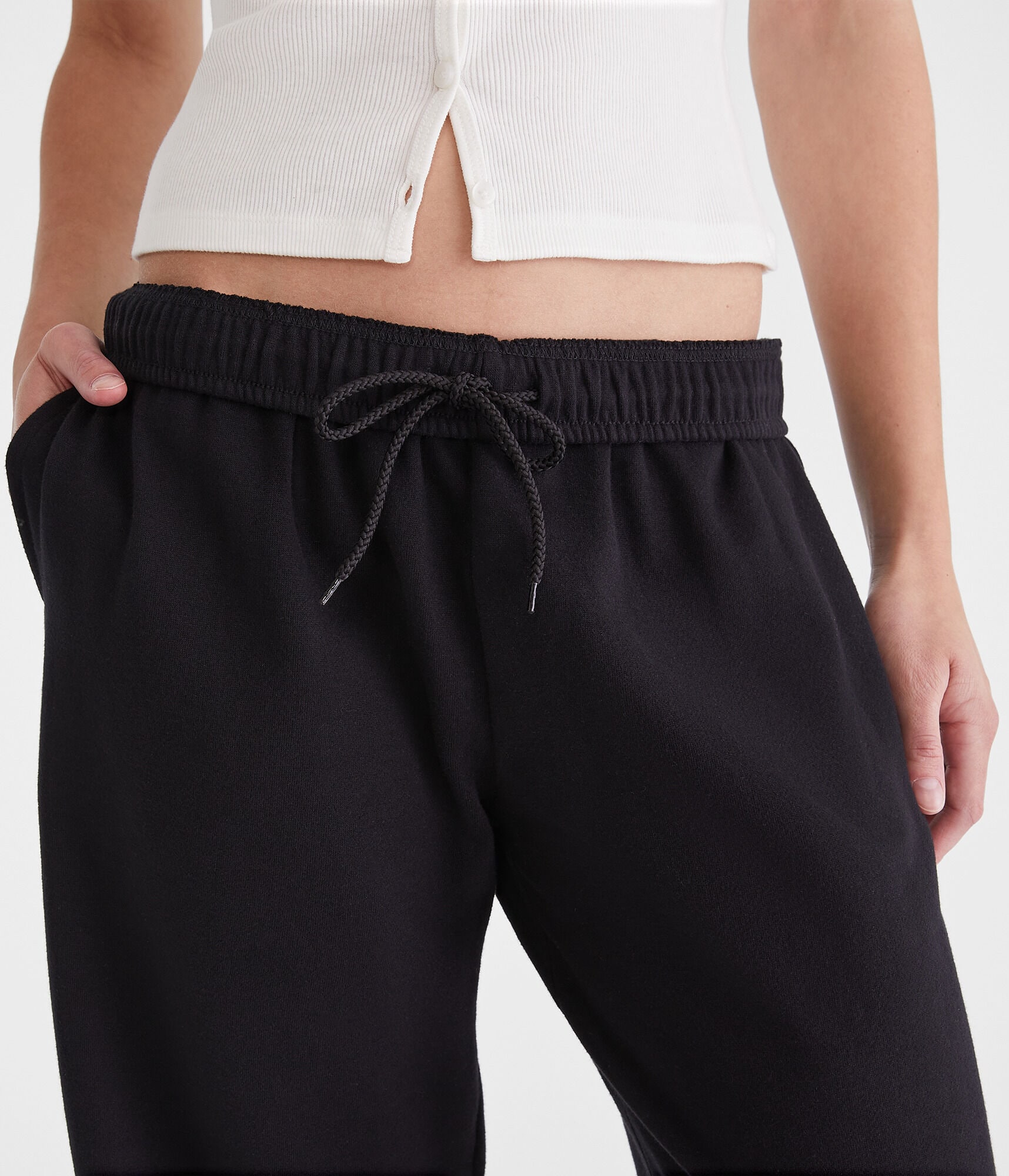 Mid-Rise Straight Leg Sweatpants