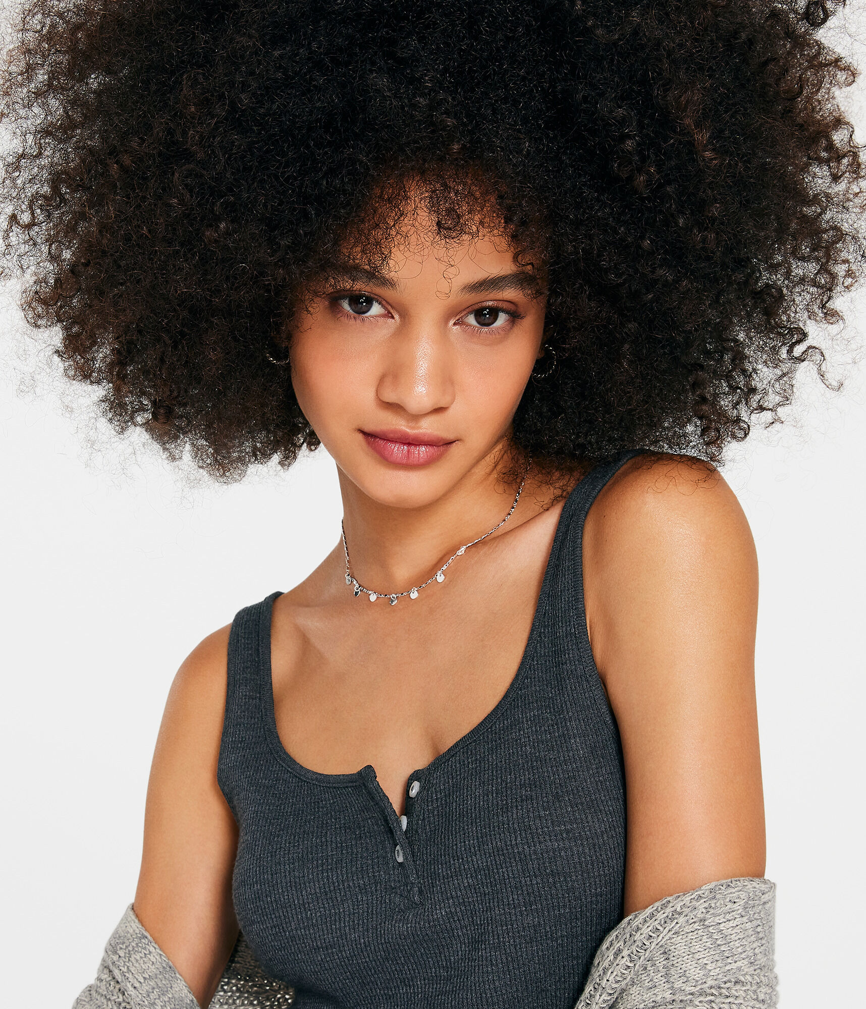 Waffle-Knit Cropped Sleep Tank