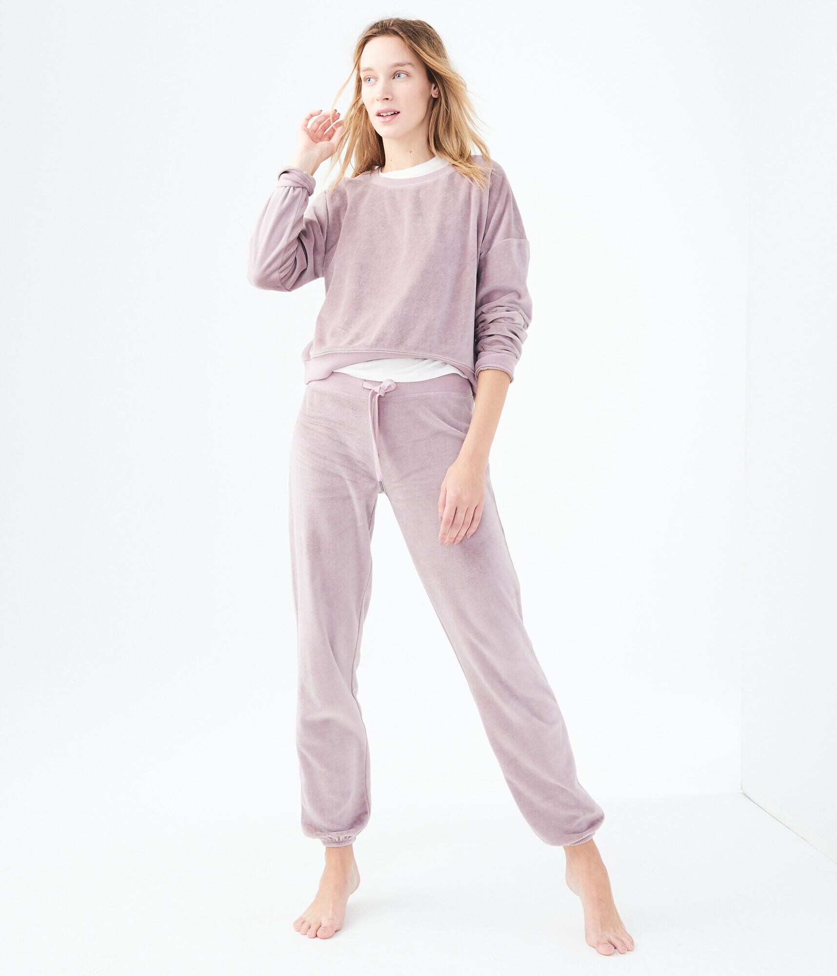 Velour Cinch Sweatpants