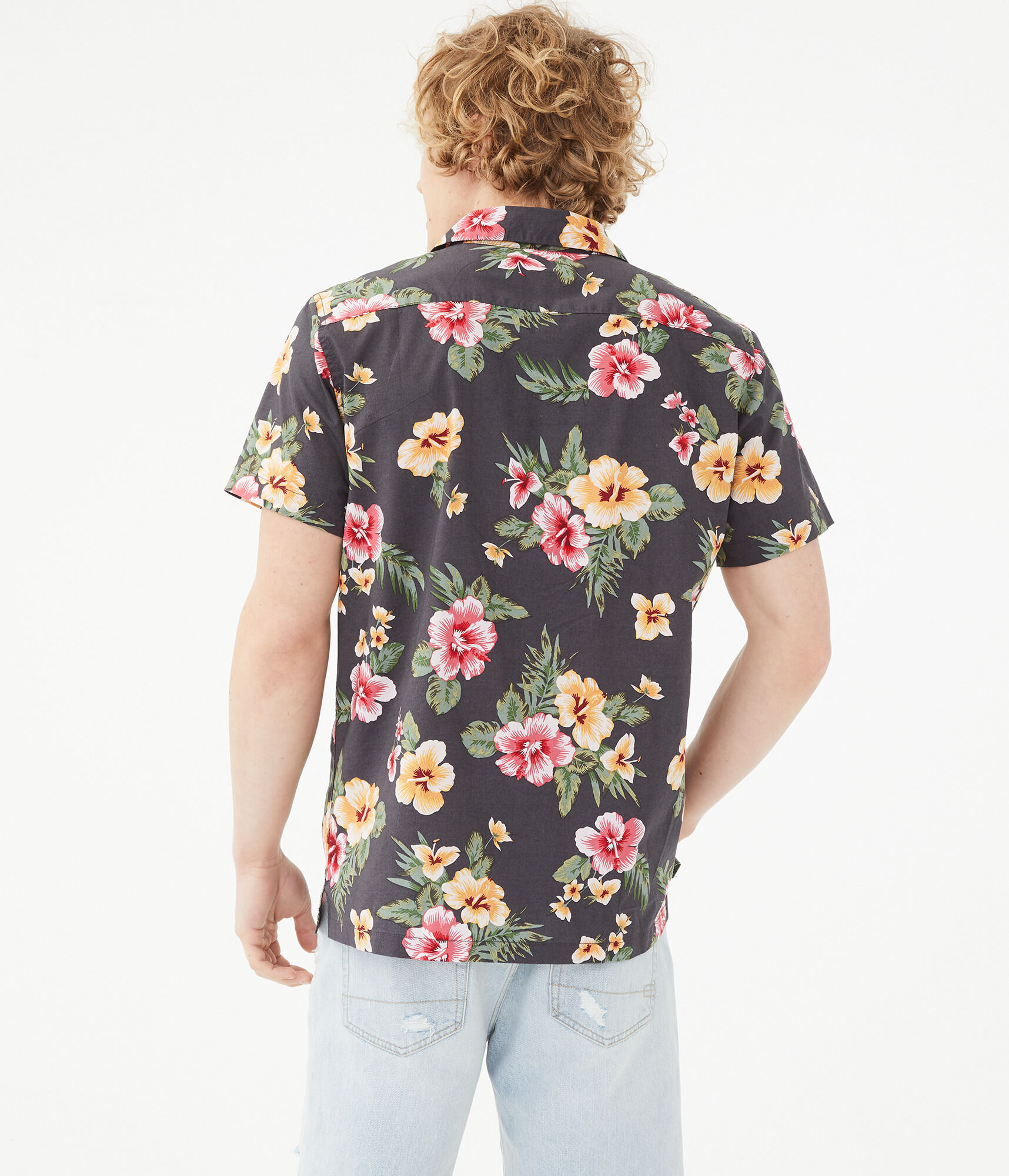 Island Floral Button-Down Resort Shirt