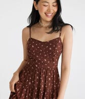 Floral Sweetheart Bustier Fit & Flare Dress