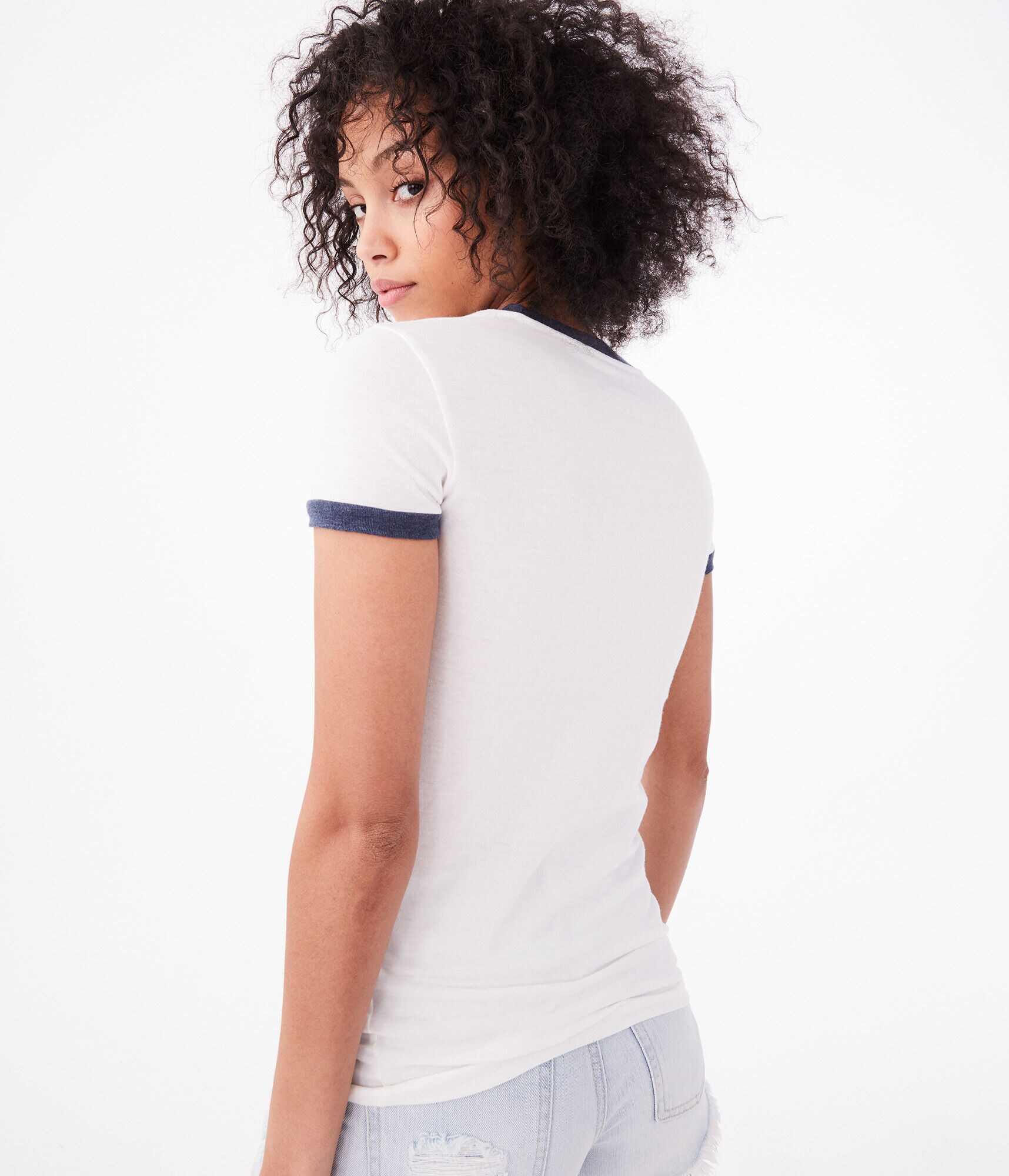 Aero Sunset Over Water Ringer Graphic Tee