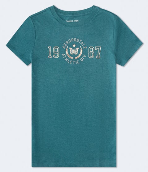 Aeropostale 1987 Butterfly Foil Graphic Tee Aeropostale 1987 Butterfly Foil Graphic Tee