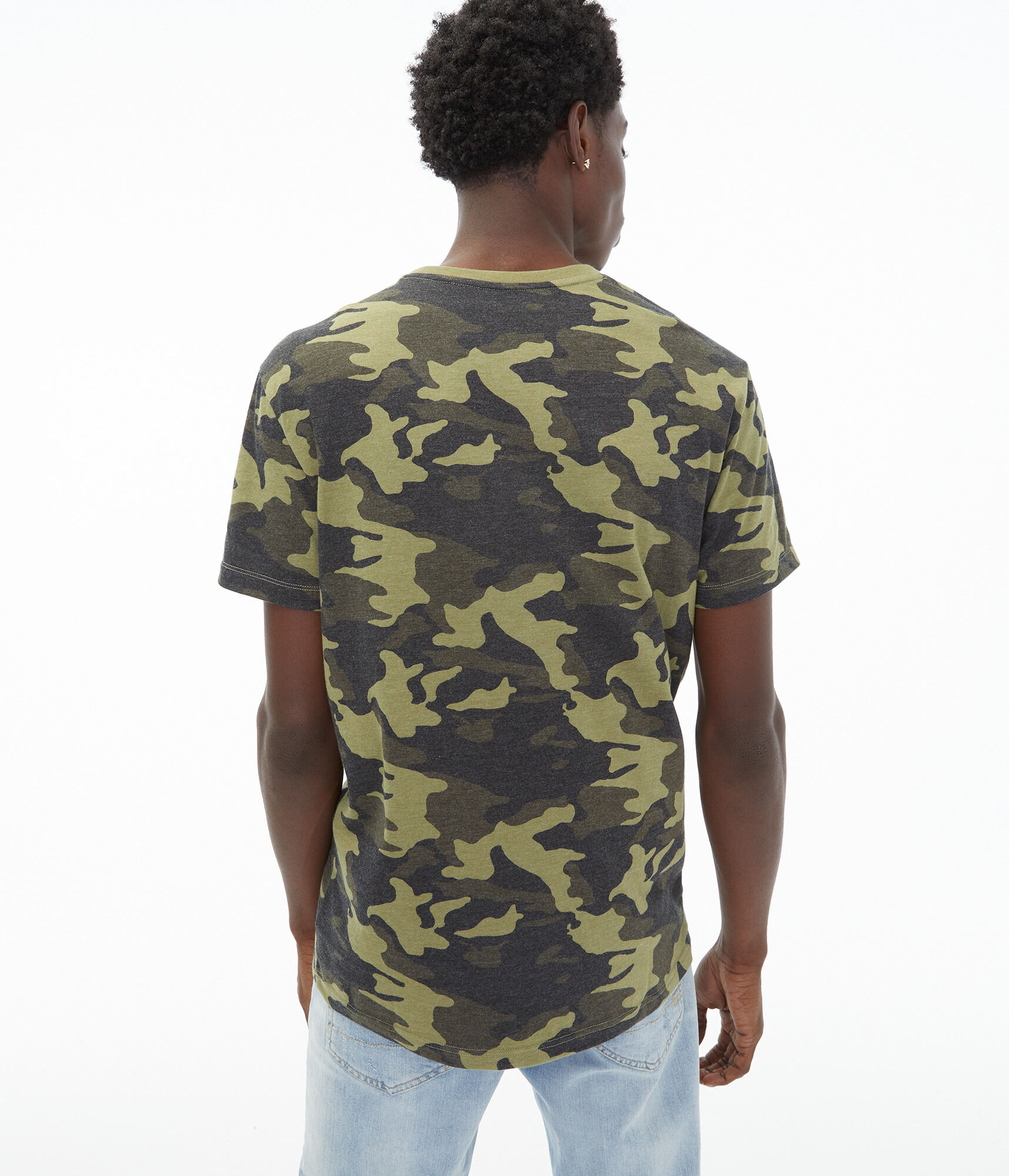 Camo Print Graphic Tee