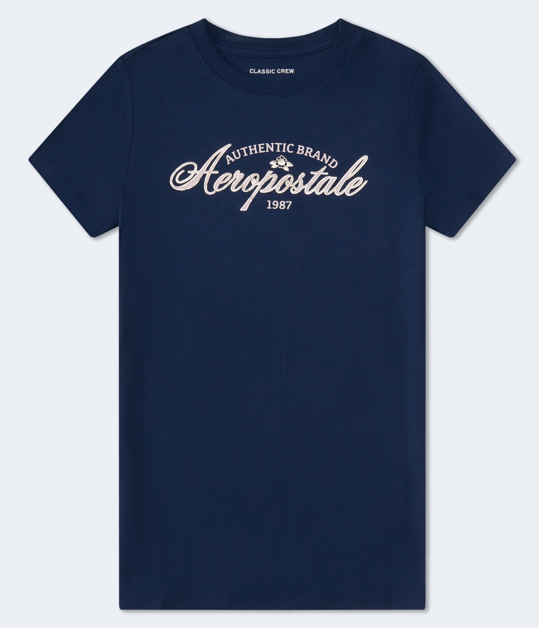 Aeropostale Authentic Flower Foil Graphic Tee