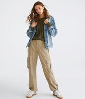 Cinched Hem Utility Cargo Pants