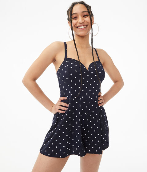 Polka Dot Tie-Back Romper Polka Dot Tie-Back Romper