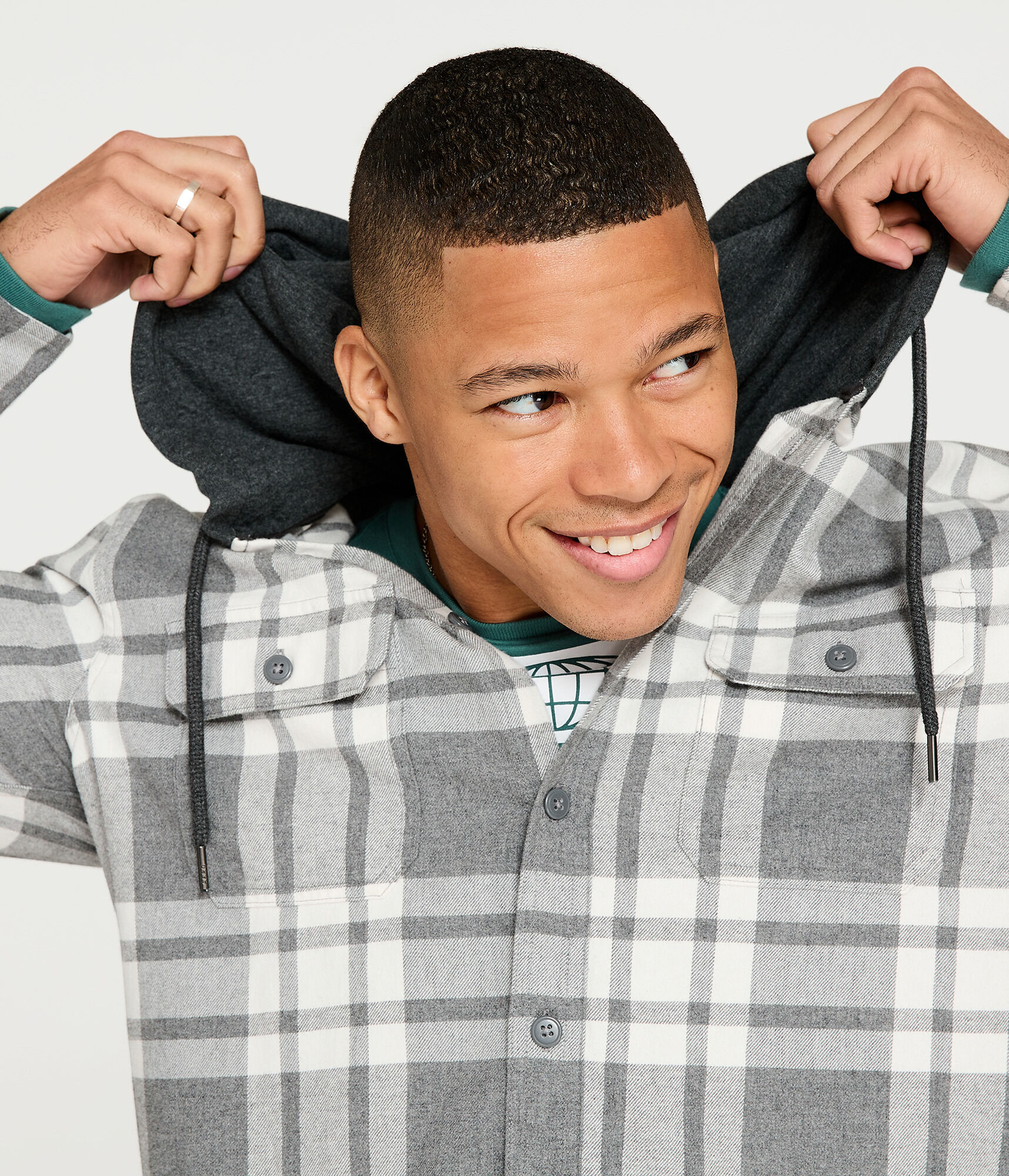 Hooded Flannel Shirt