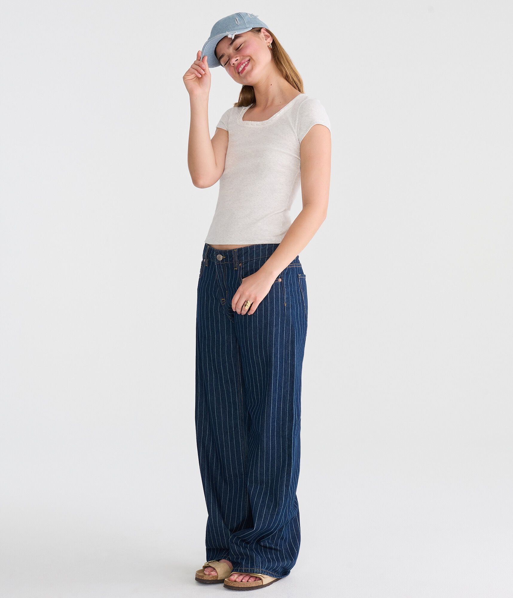 Seriously Soft Ribbon Lace Scoop Tee