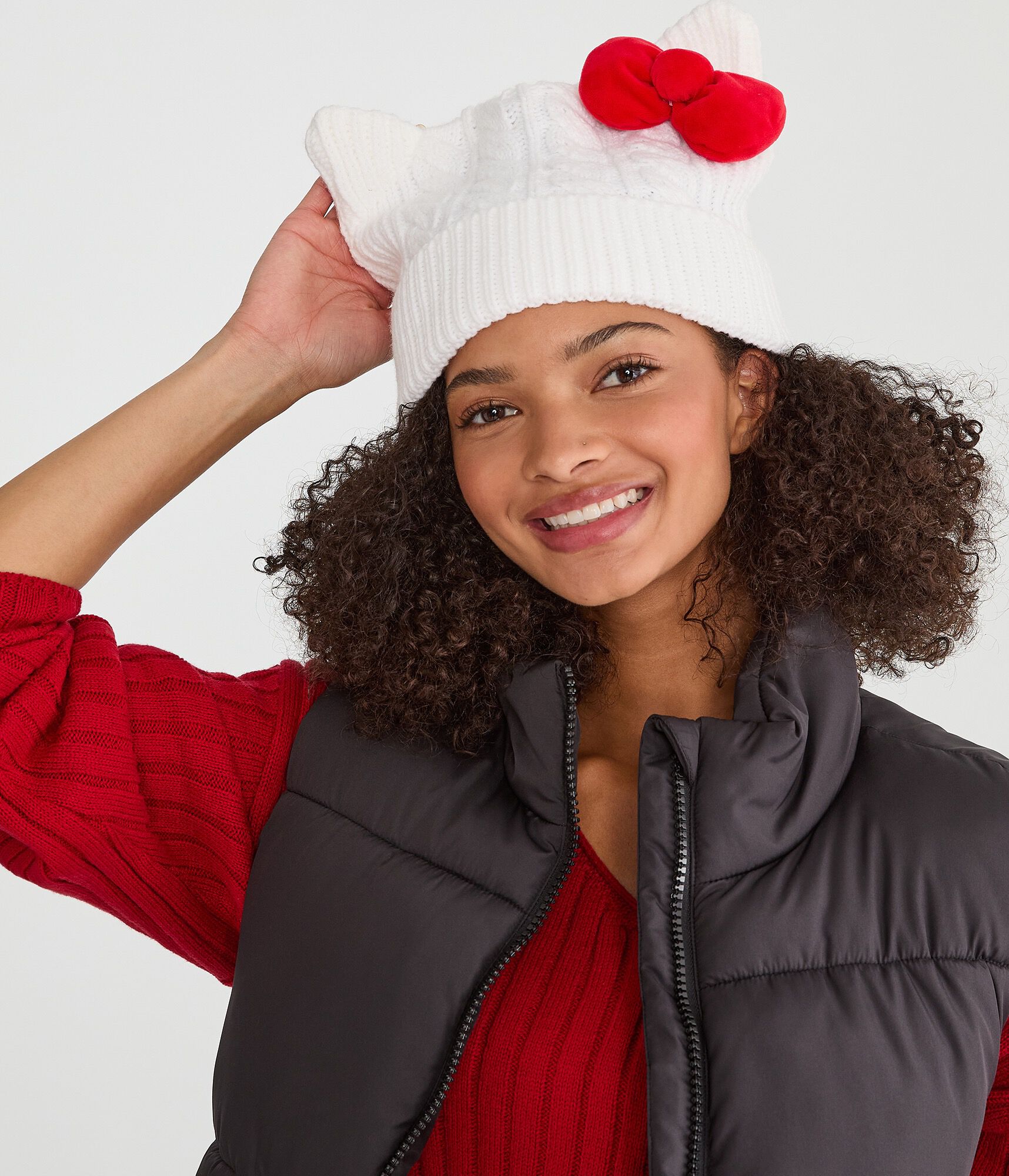 Hello Kitty | Aero Cat Ears Cable Knit Hat