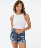 Cropped Reverse Racerback Tank