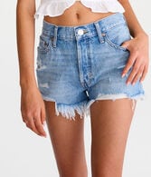 Premium Air Mid-Rise Slouchy Boyfriend Denim Shorts