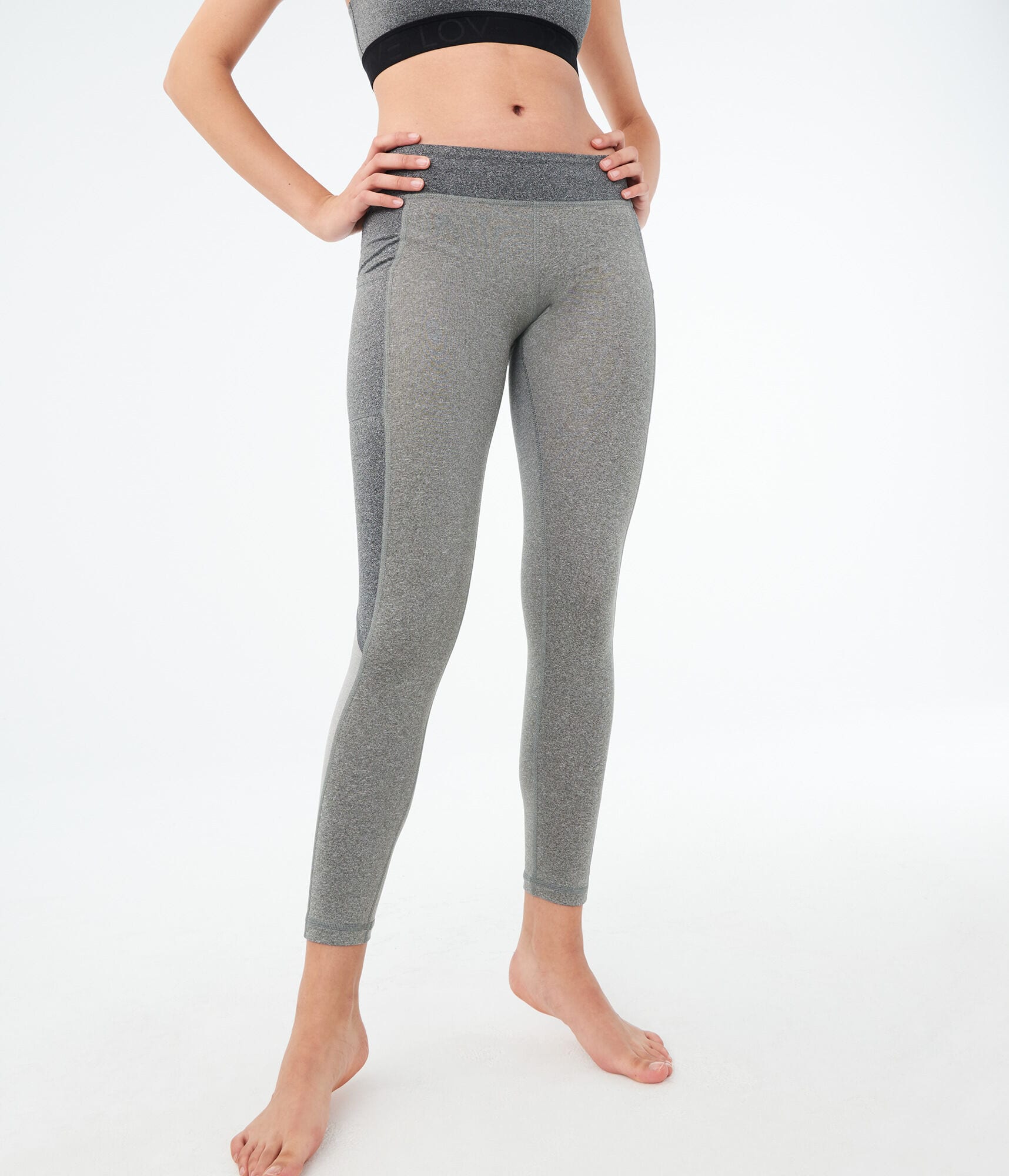 Colorblocked Pocket Ankle Leggings