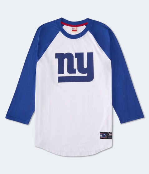 3/4 Sleeve New York Giants Relaxed Raglan Tee 3/4 Sleeve New York Giants Relaxed Raglan Tee