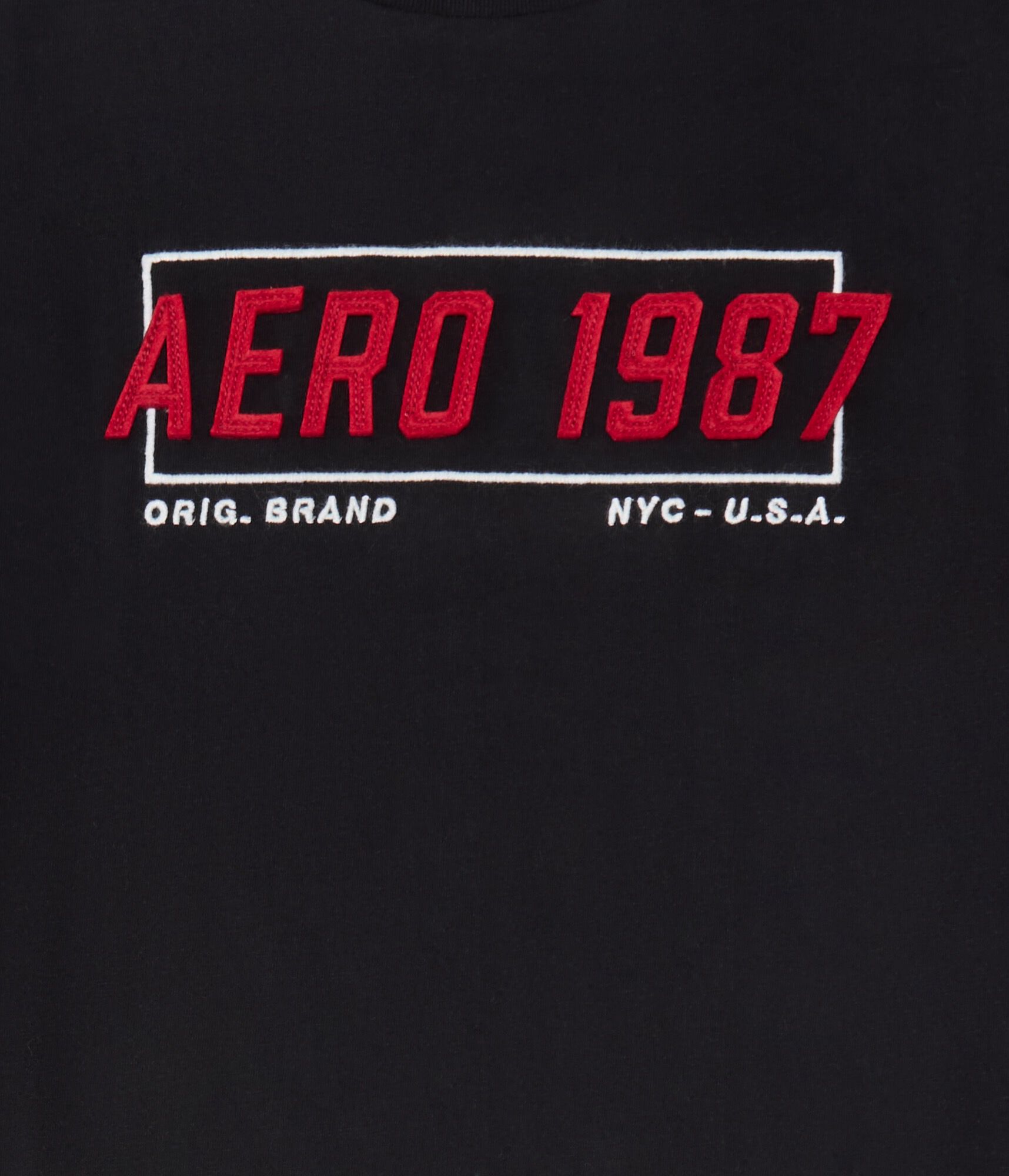 Aeropostale 1987 Box Logo Appliqu&eacute; Graphic Tee