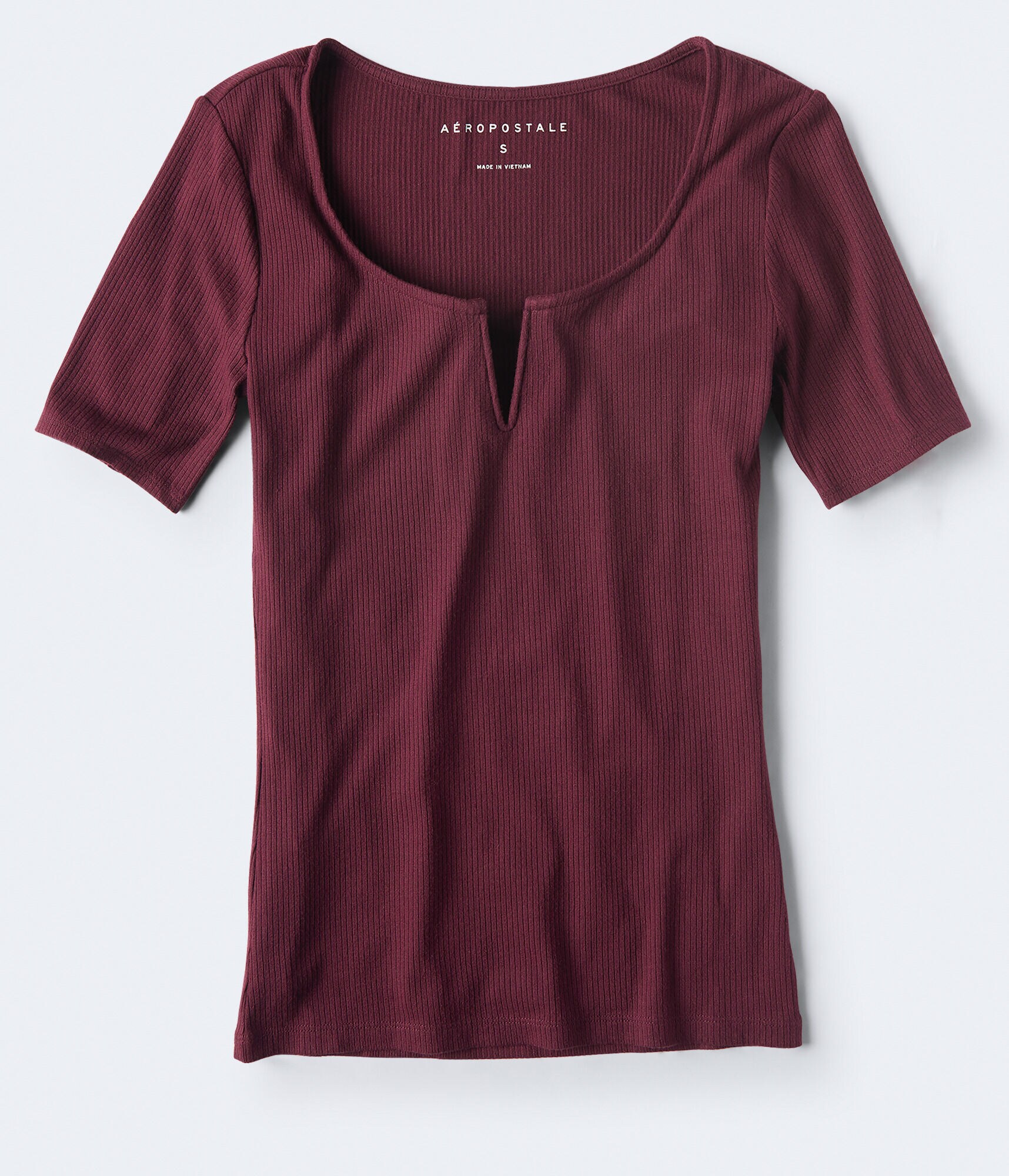 Solid V-Notch Ribbed Top