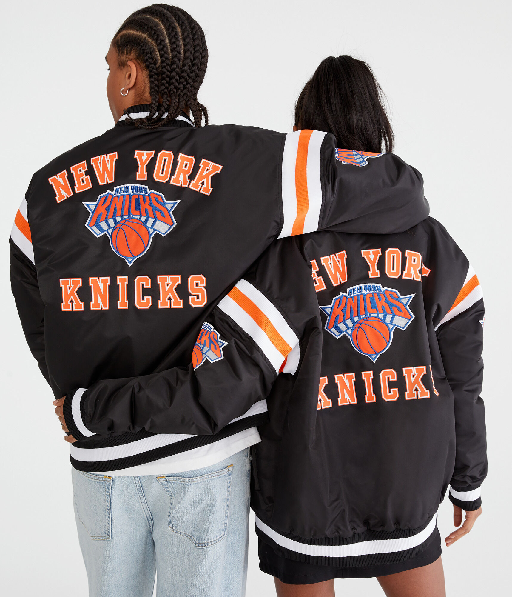 nastoys NASTOYS パーカー　american wannabe New York Knicks Striped Bomber Jacket