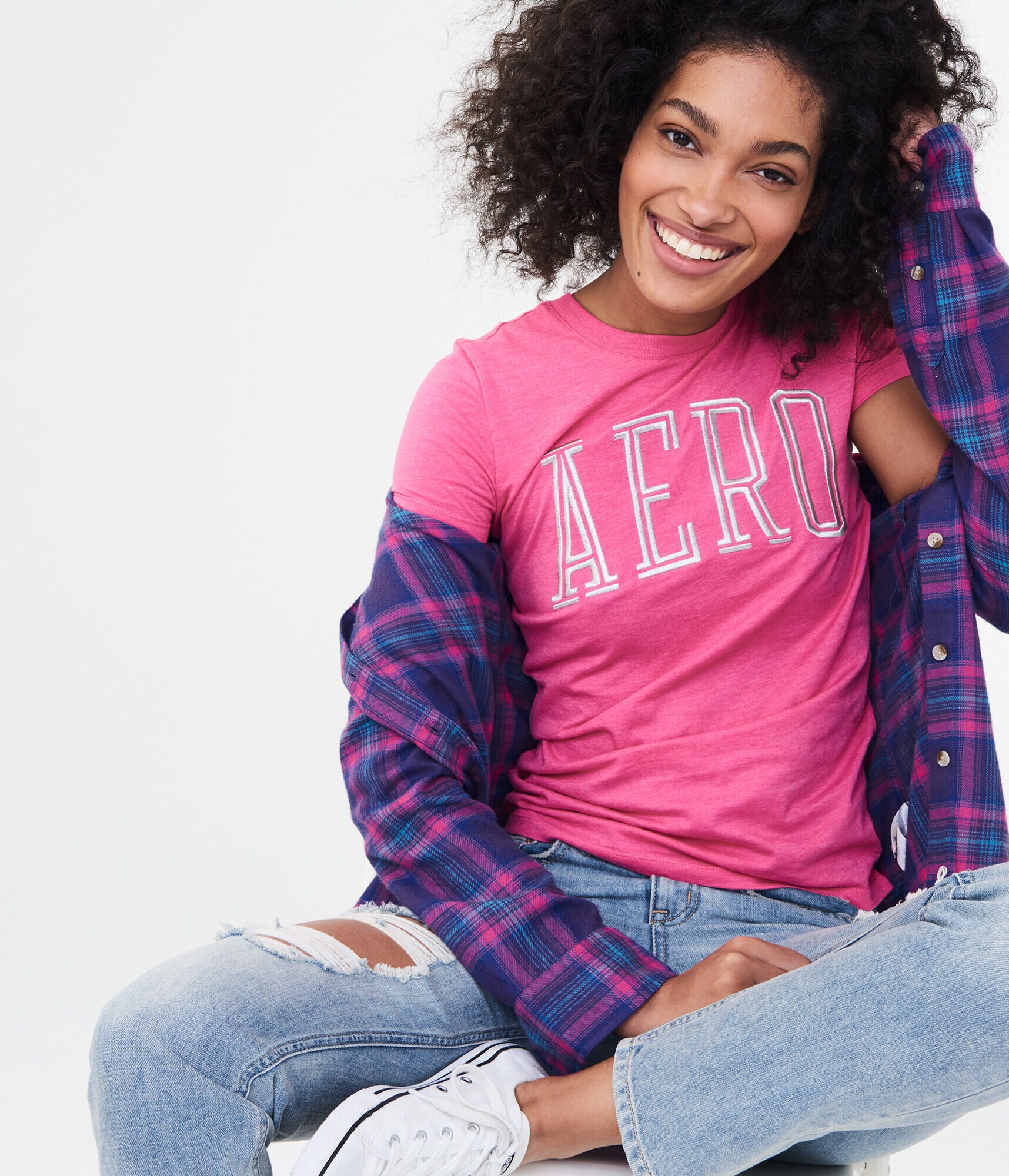 Metallic Aero Logo Graphic Tee