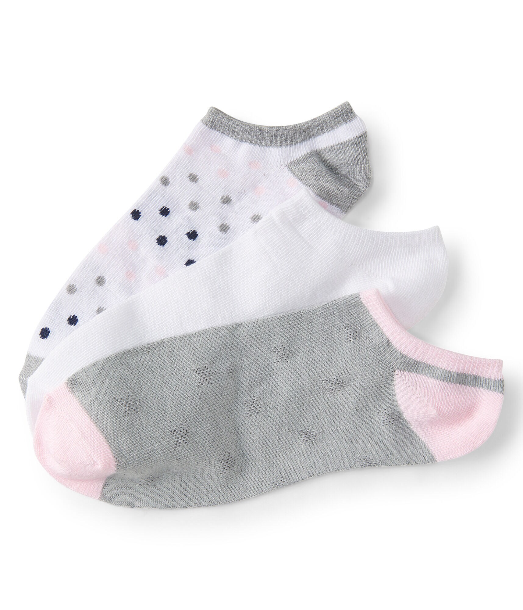 3-Pack Star, Dot &amp; Solid Ankle Socks