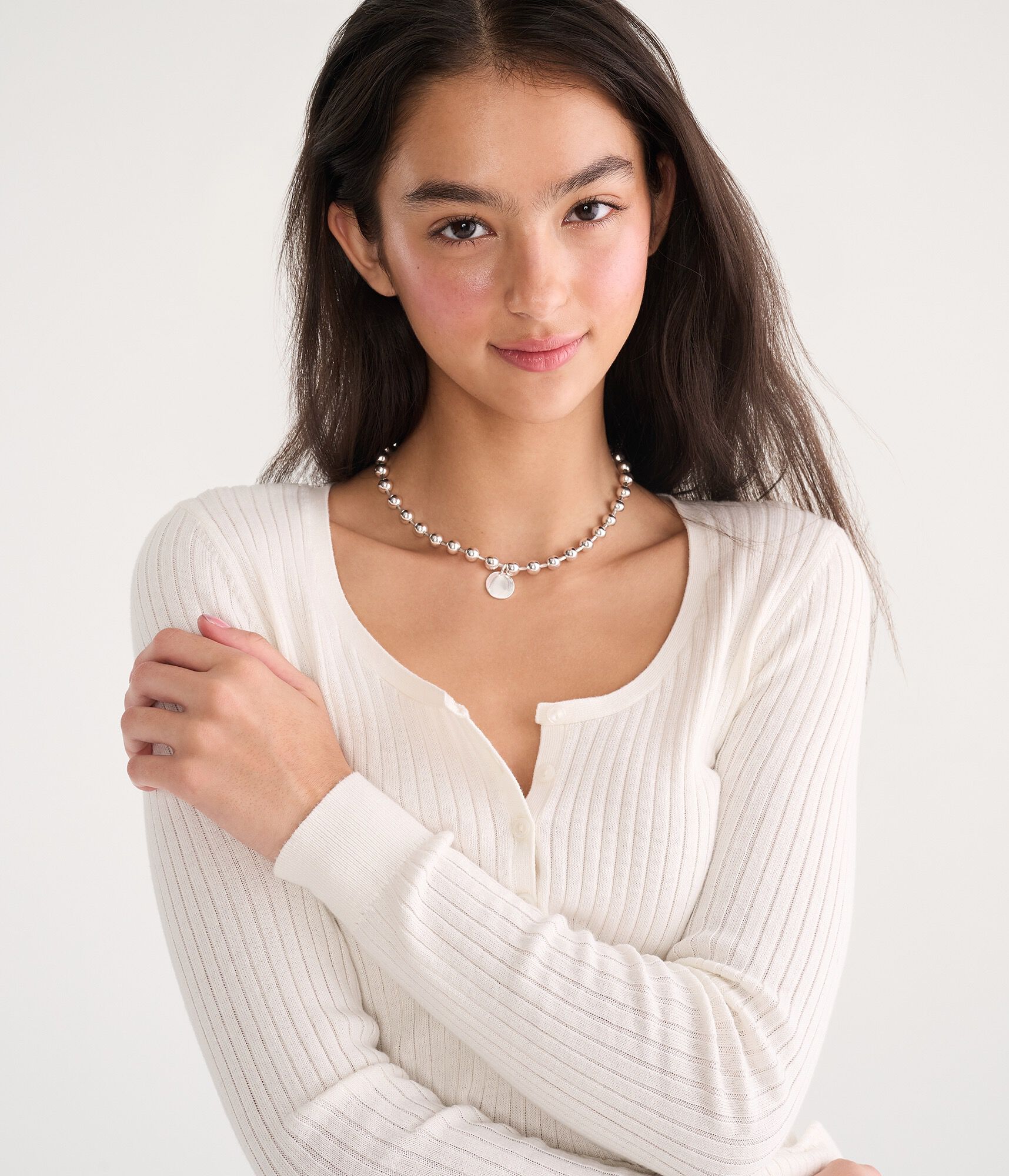 Ribbed Henley Sweater