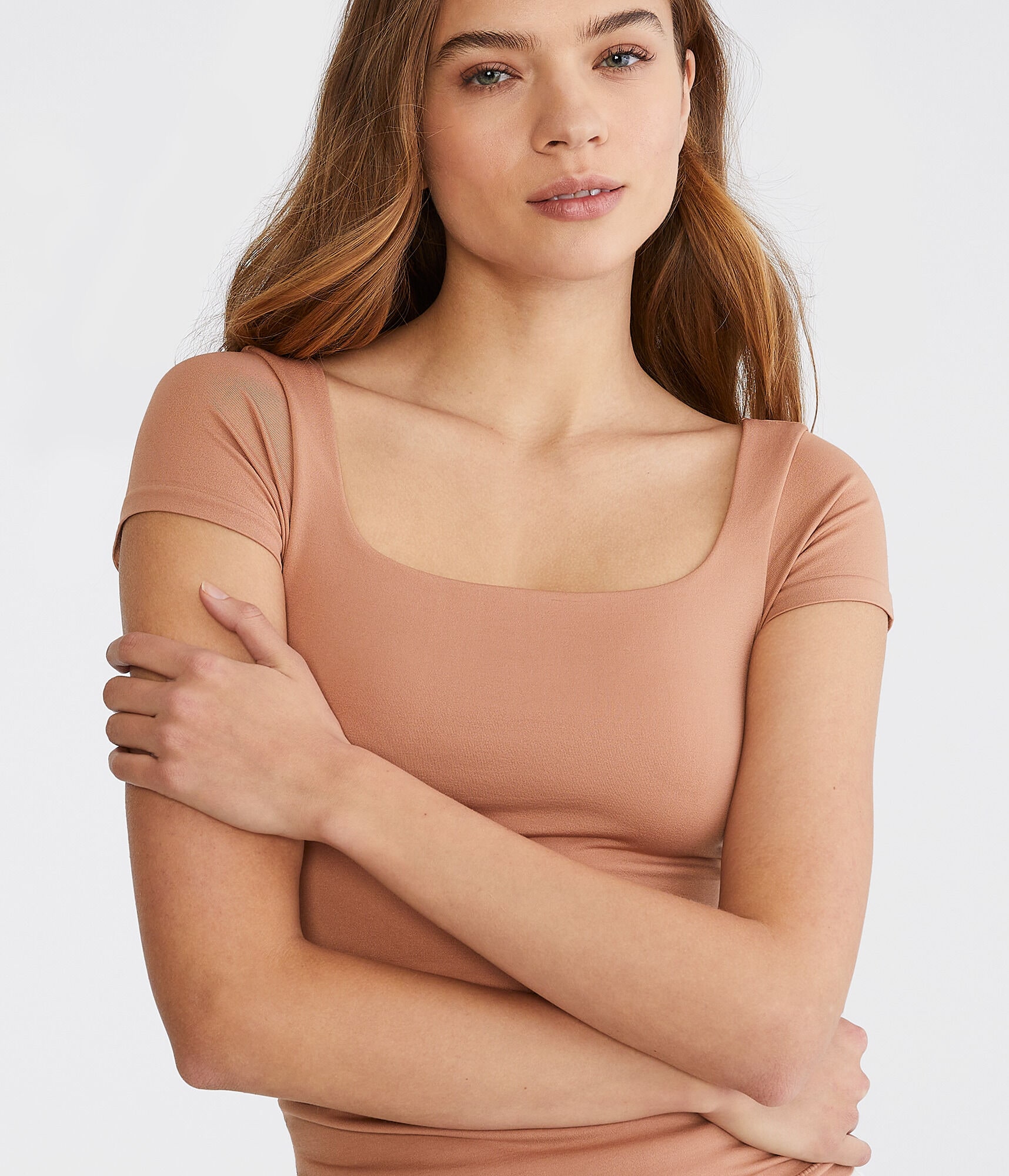 Seriously Soft Sculpt Square-Neck Tee