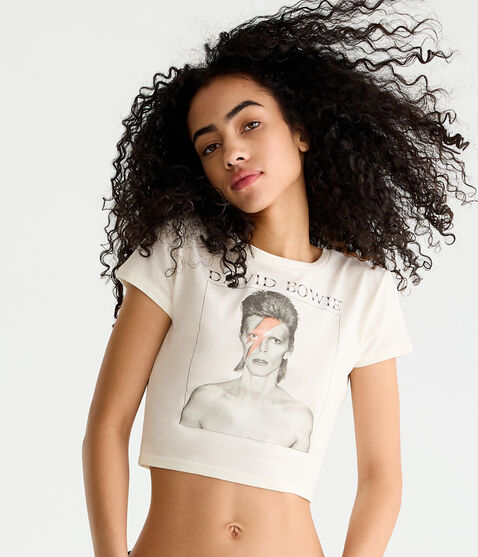 David Bowie Cropped Graphic Tee David Bowie Cropped Graphic Tee