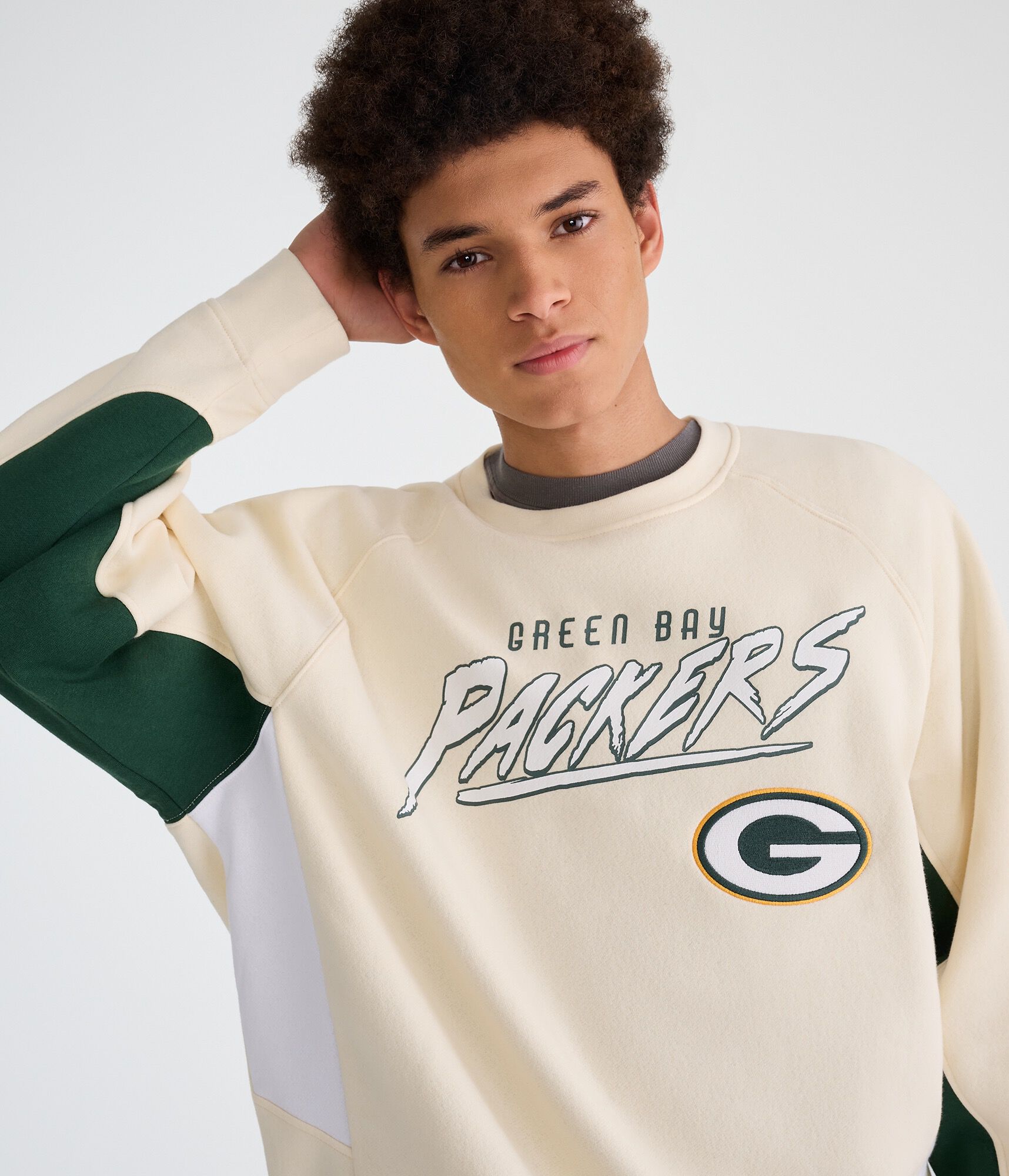 Green Bay Packers Colorblock Crew Sweatshirt