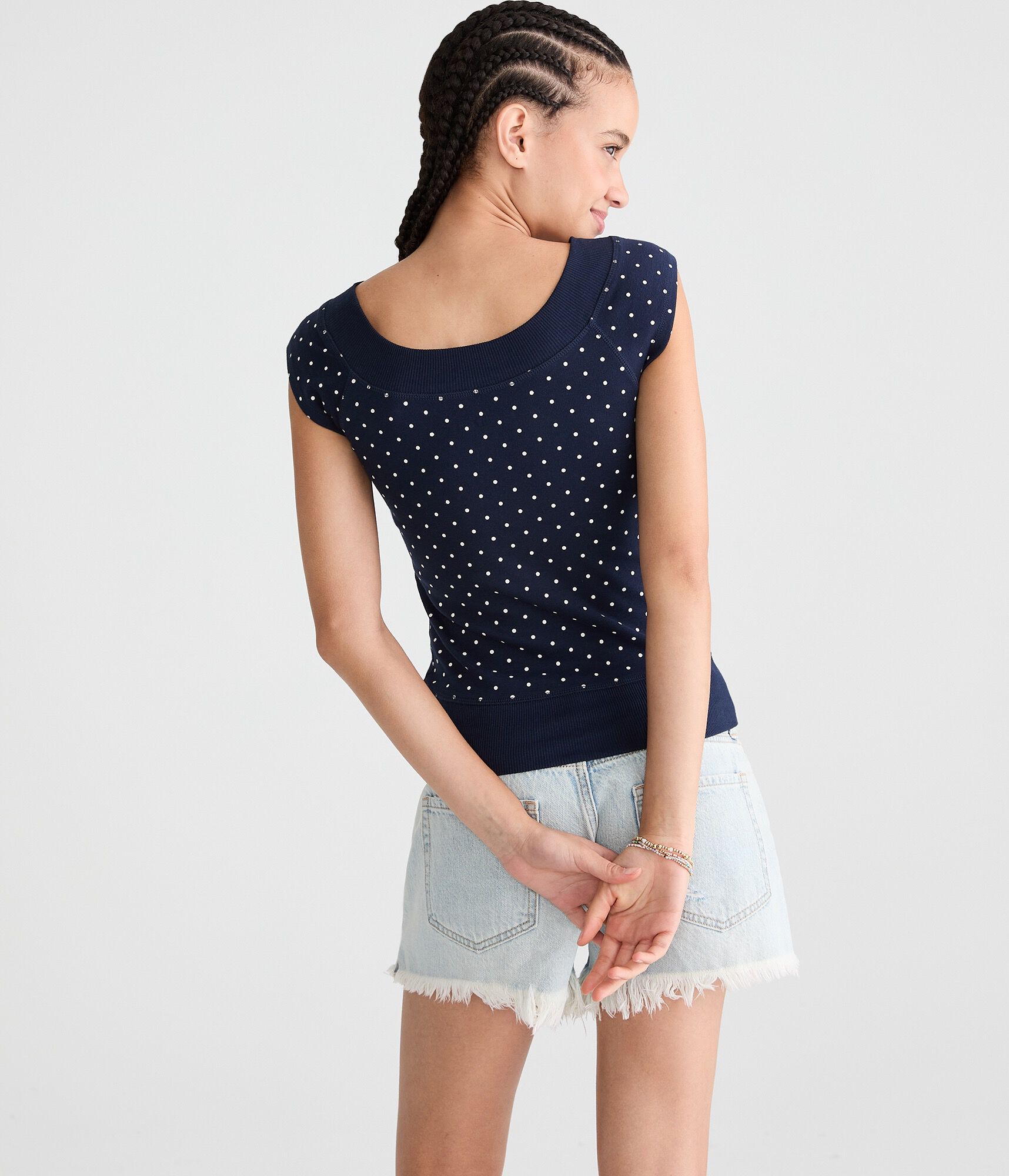 Seriously Soft Polka Dot Raglan Muscle Tee