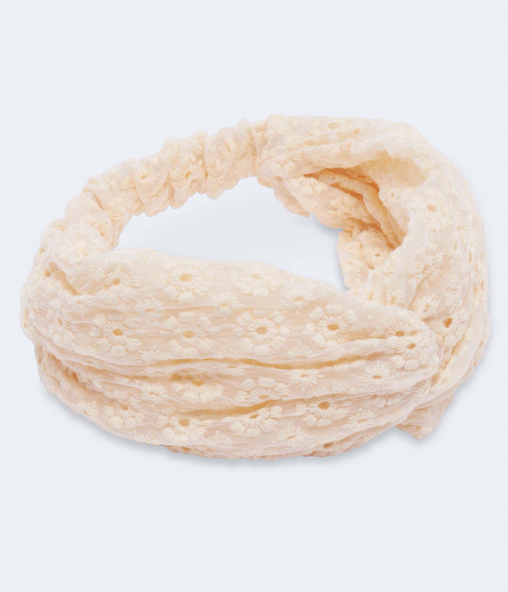 Floral Eyelet Twist Headband