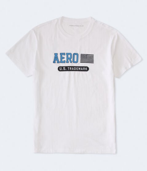 Aero American Flag Appliqué Graphic Tee Aero American Flag Appliqué Graphic Tee
