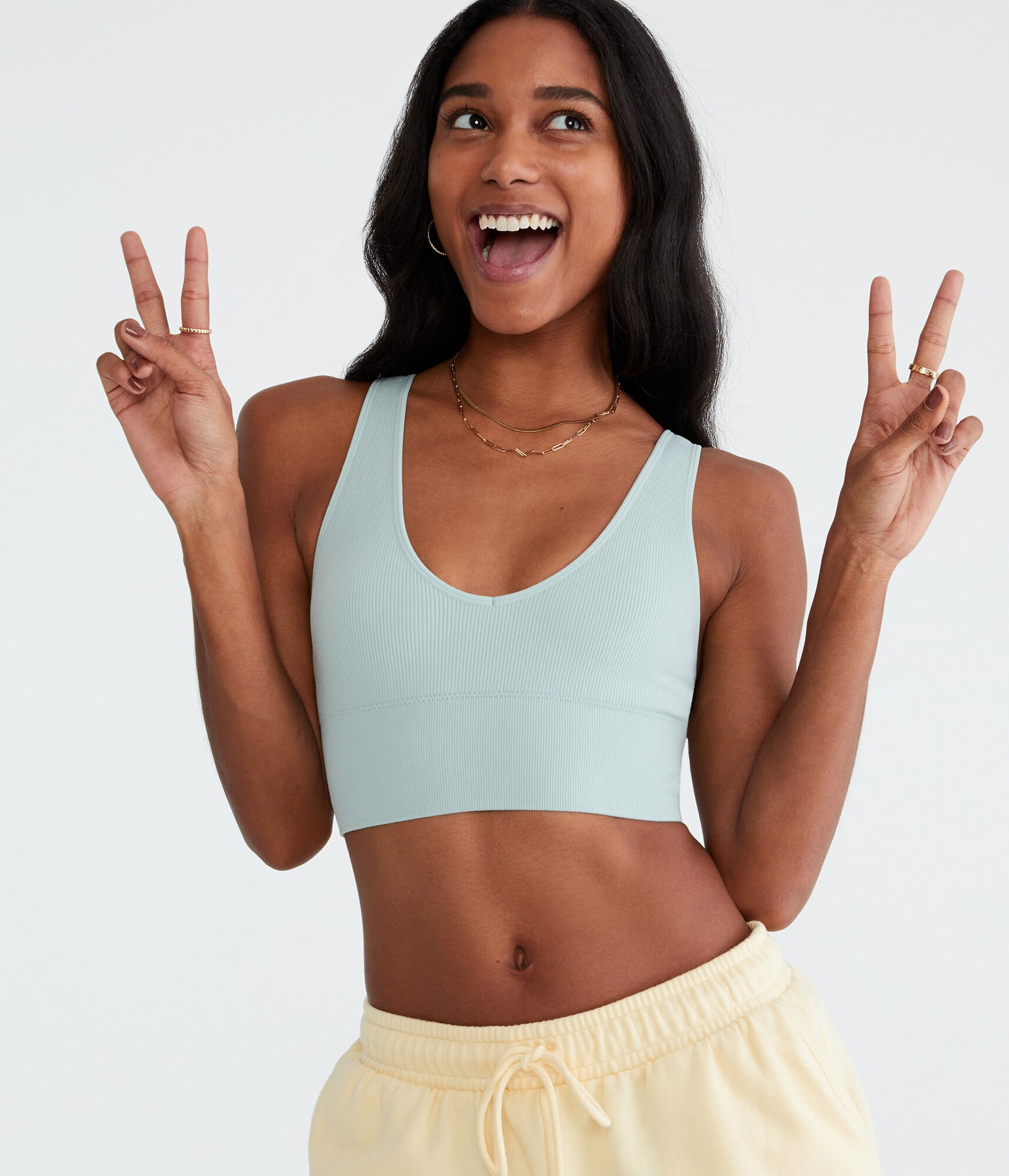 Seamless Scoop Long-Line Bralette