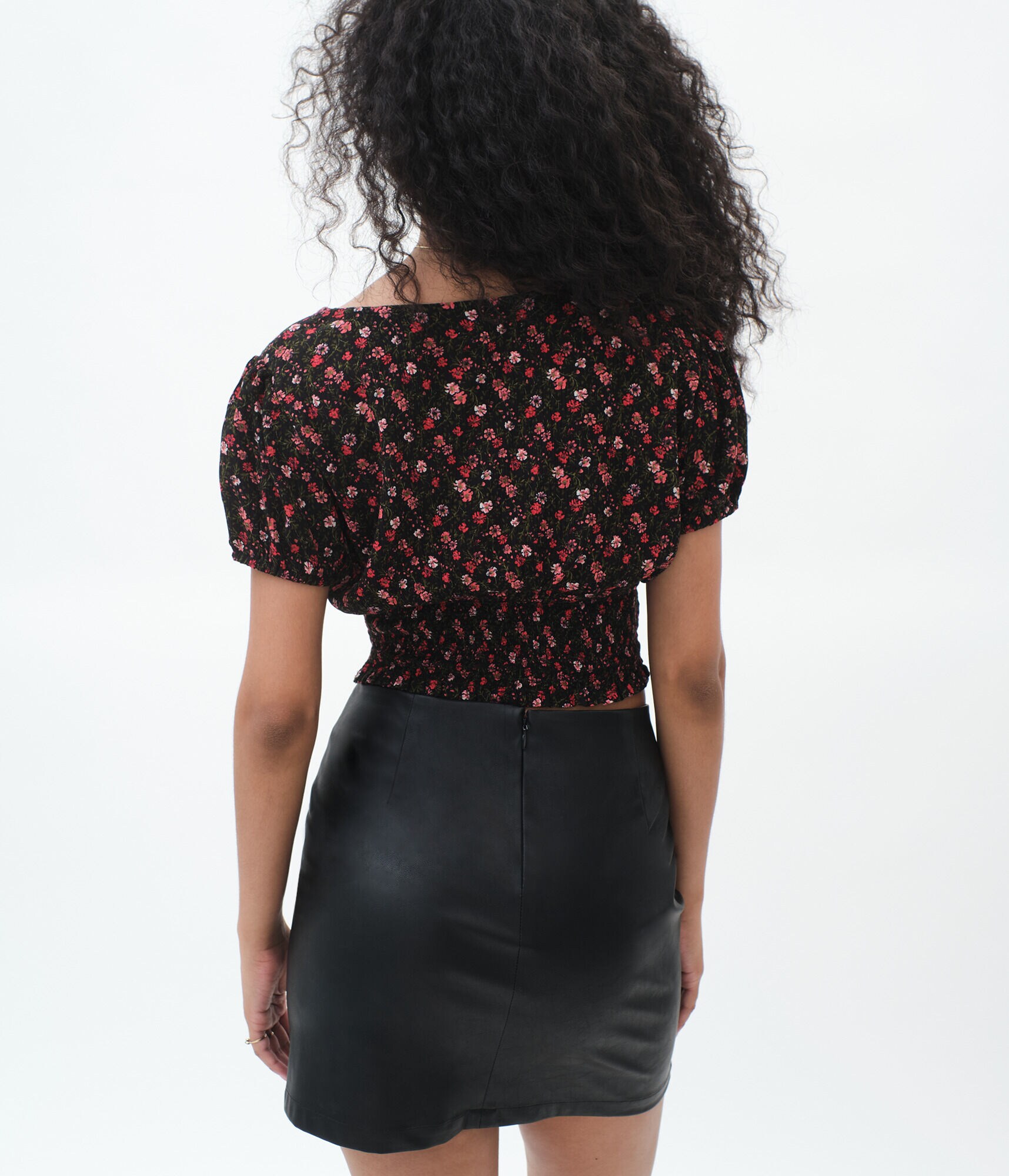 Floral Smocked Crop Top