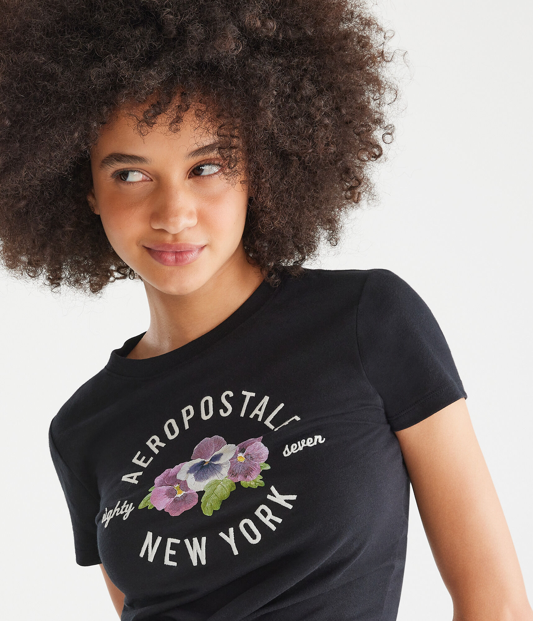 Aeropostale Violets Circle Graphic Tee
