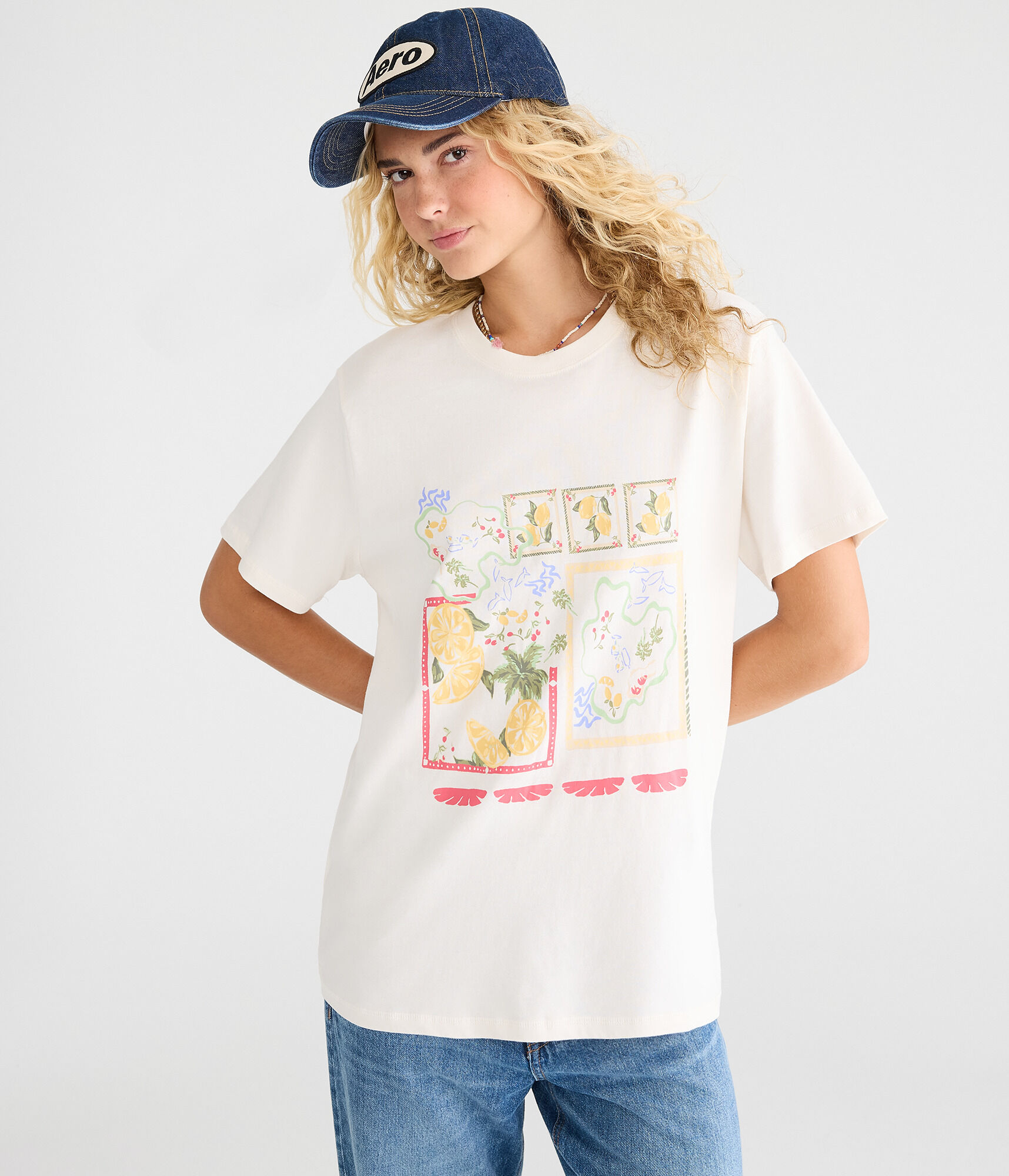 Island Fruit Oversized Graphic Tee