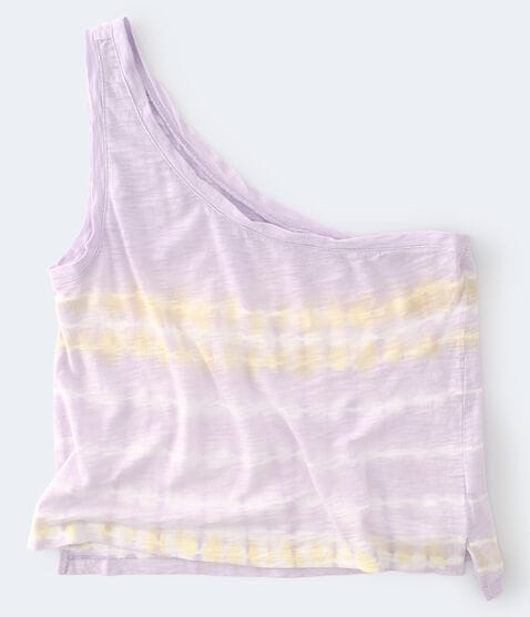 Tie-Dye One-Shoulder Cropped Muscle Tank*** Tie-Dye One-Shoulder Cropped Muscle Tank***