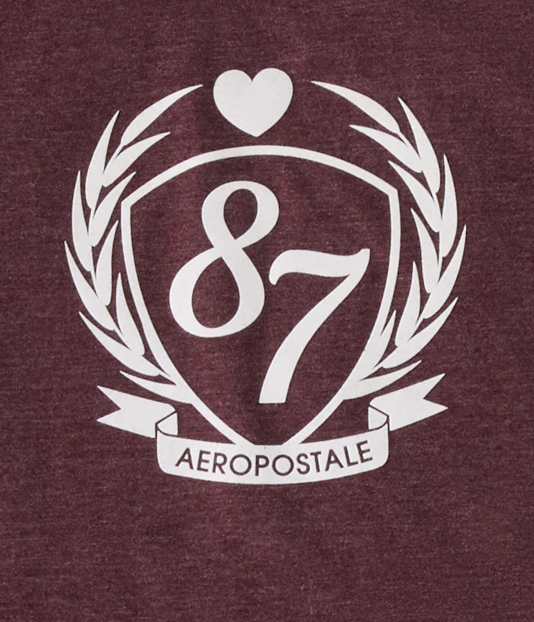 Aeropostale 87 Crest Flocked Graphic Tee