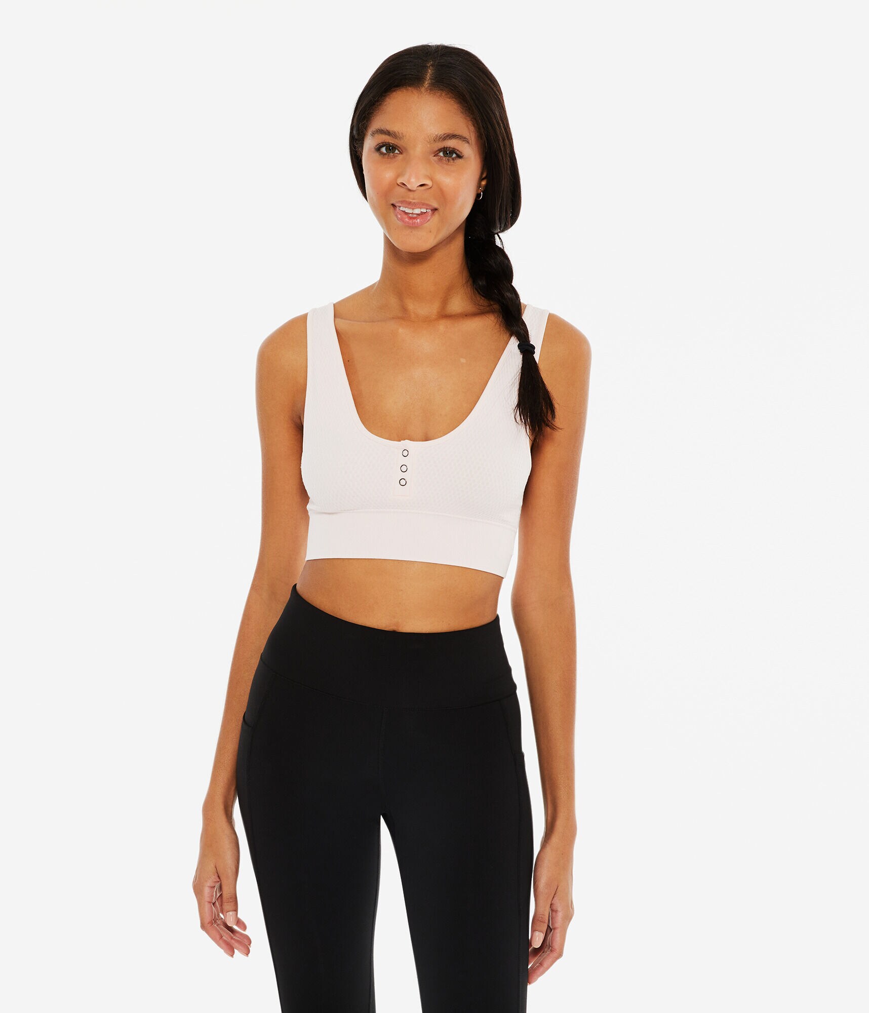 Seamless Henley Bra Top