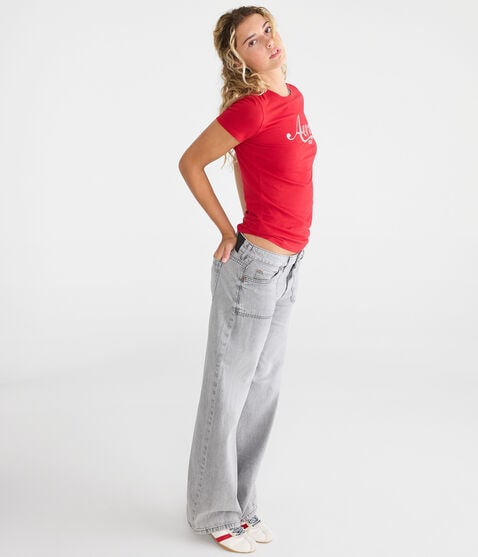 Aero Sequin Logo Graphic Tee Aero Sequin Logo Graphic Tee