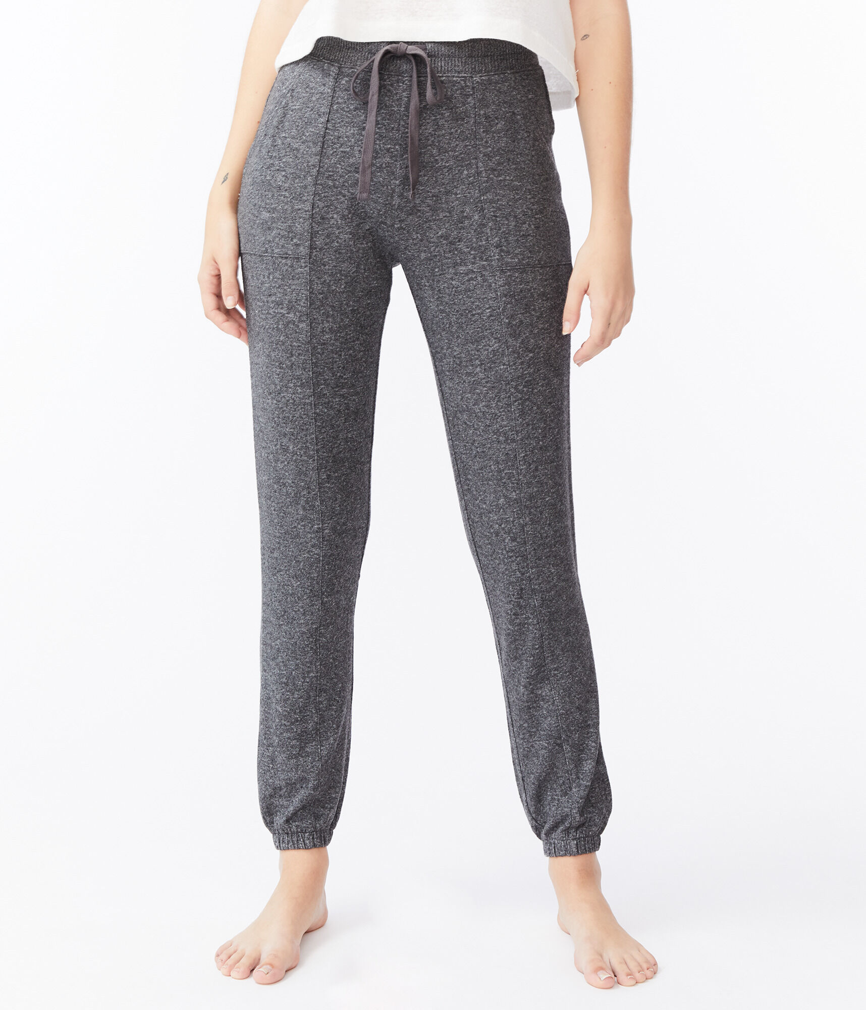 Fuzzy Cinched Lounge Pants