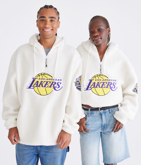 Los Angeles Lakers Quarter-Zip Sherpa Hoodie Los Angeles Lakers Quarter-Zip Sherpa Hoodie