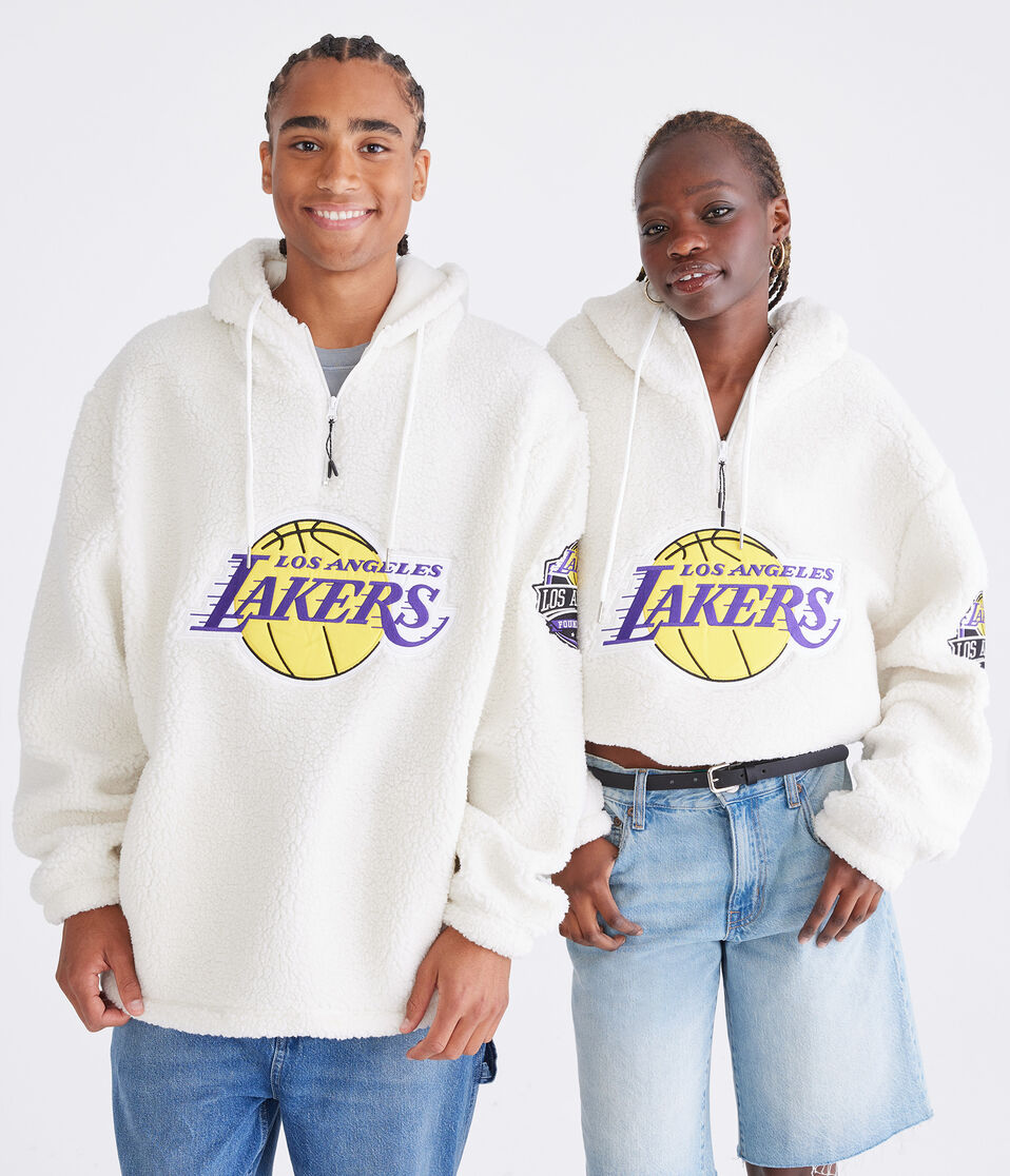 Los Angeles Lakers Quarter-Zip Sherpa Hoodie