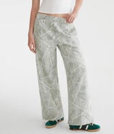 Cloud Soft Forest Camo Mid-Rise Wide Leg Sweatpants