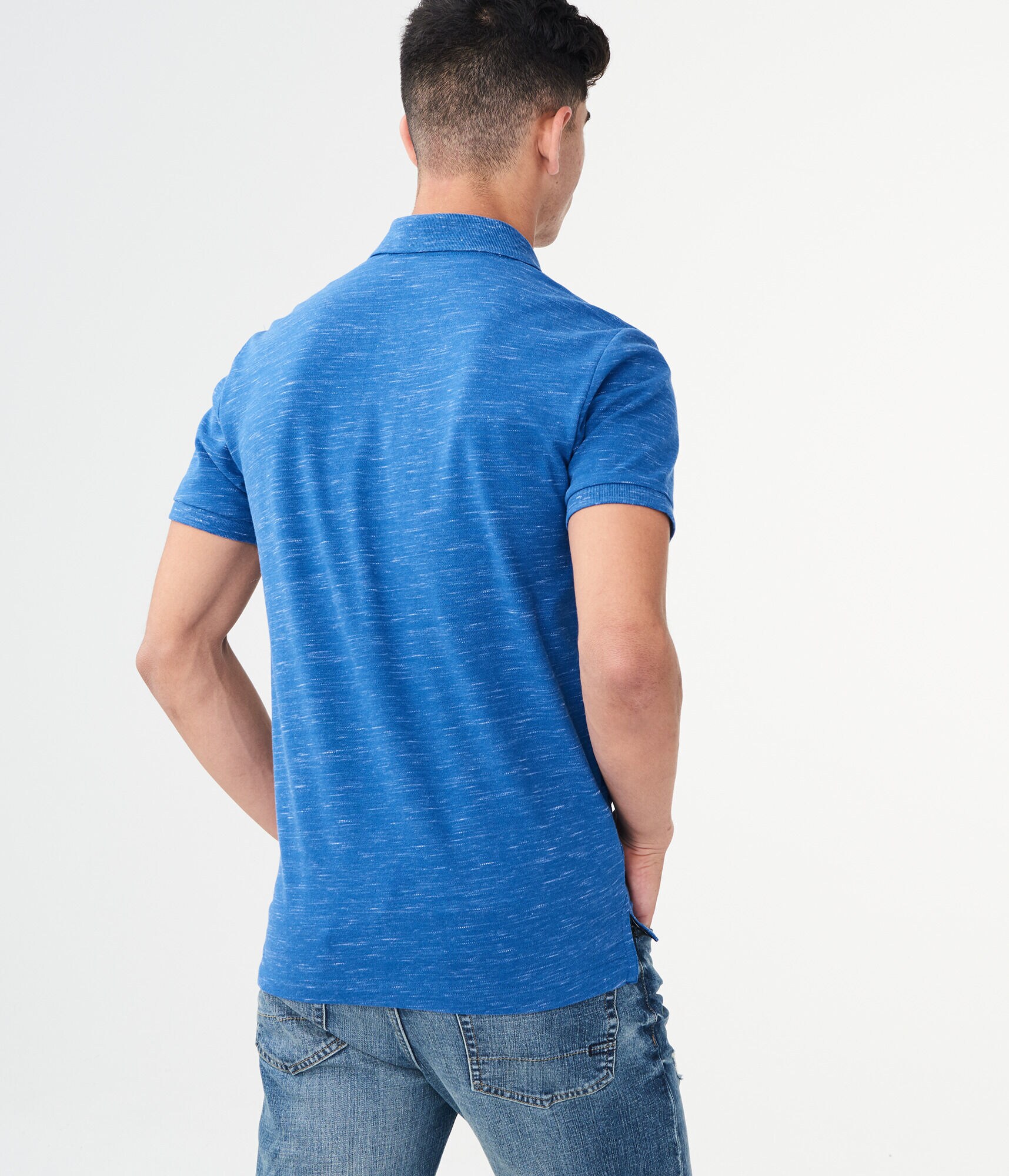 A87NY Stretch Piqué Polo